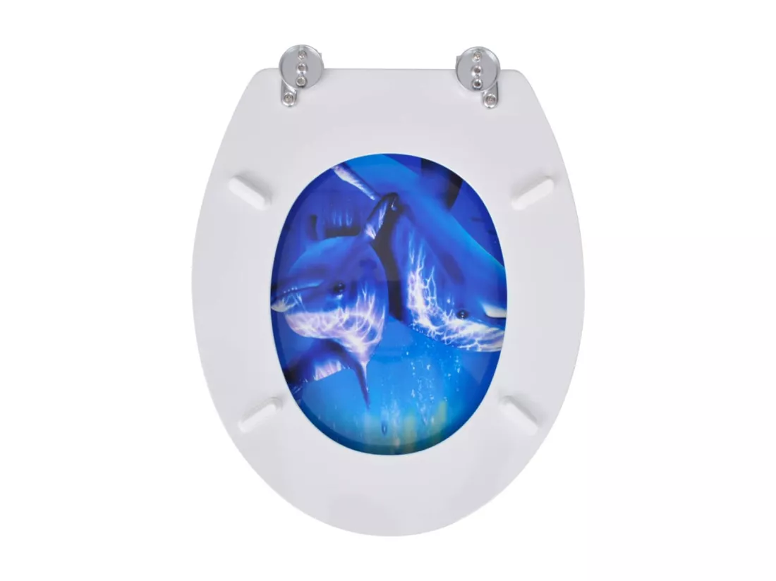 Siège de toilette abattant effet bois 43.7 x 37.8 x 5 cm 02_0002883