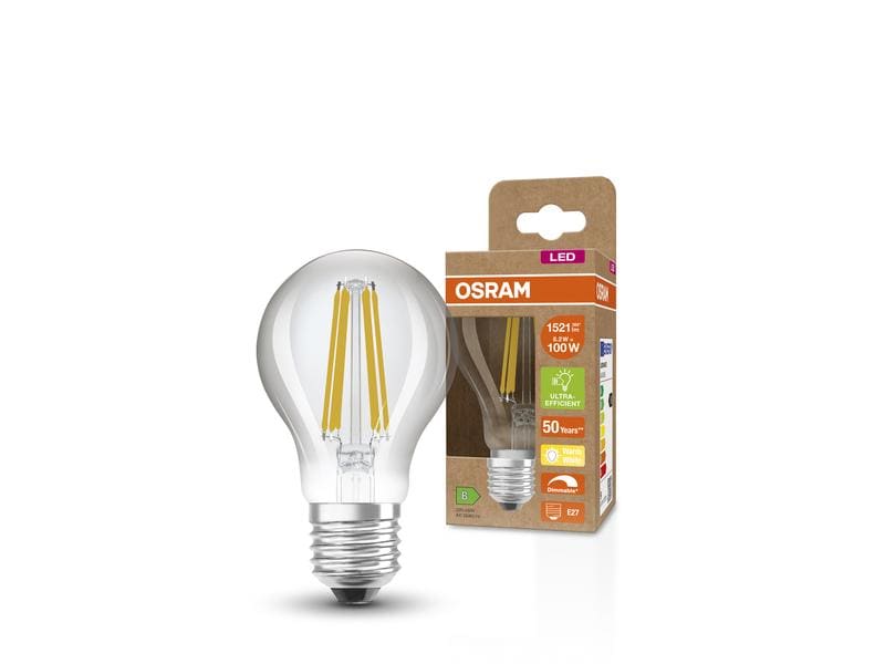 OSRAM LED CLASSIC A ENERGY EFFICIENCY B DIM 8.2W, E27, Warm Dimmbare LED-Lampen, klassische Kolbenform, ENERGIEEFIZIENTKLASSE B