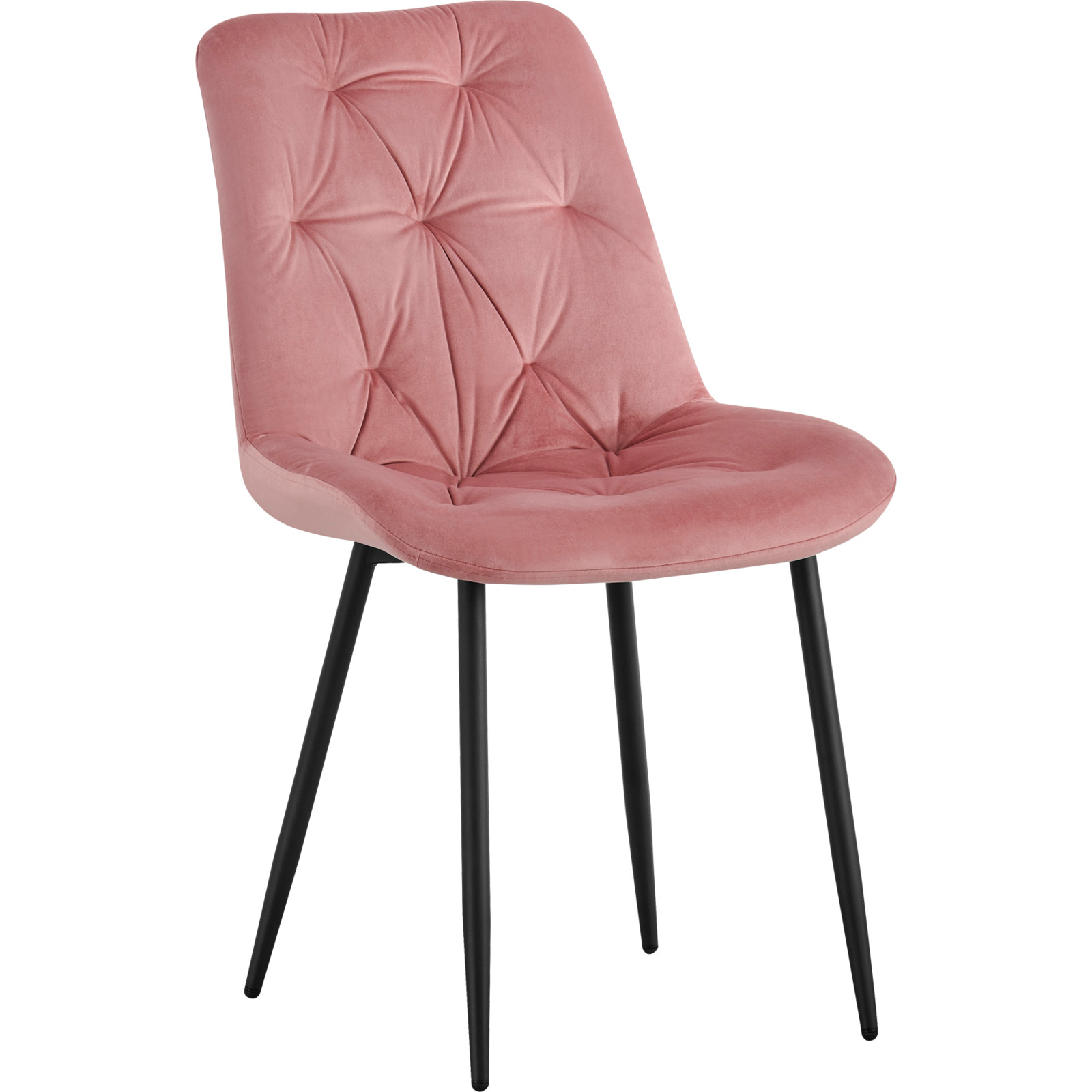 Polsterstuhl Roman Samtvelours rose