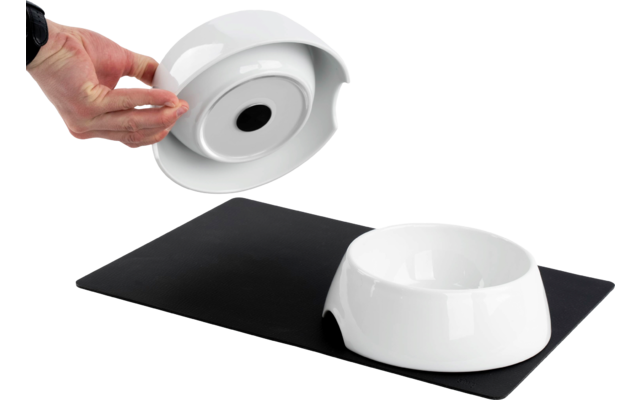 Silwy Magnet Porzellan Futternäpfe zwei Stück inklusive Nano Gel Matte