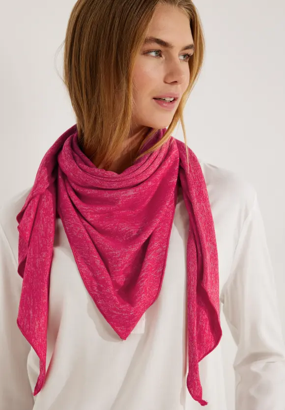 Softes Dreieckstuch - coral melange