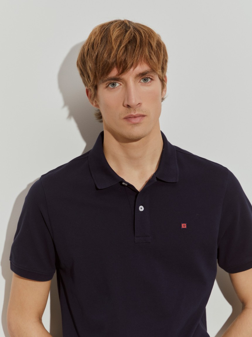 Polo piqué regular fit de algodão