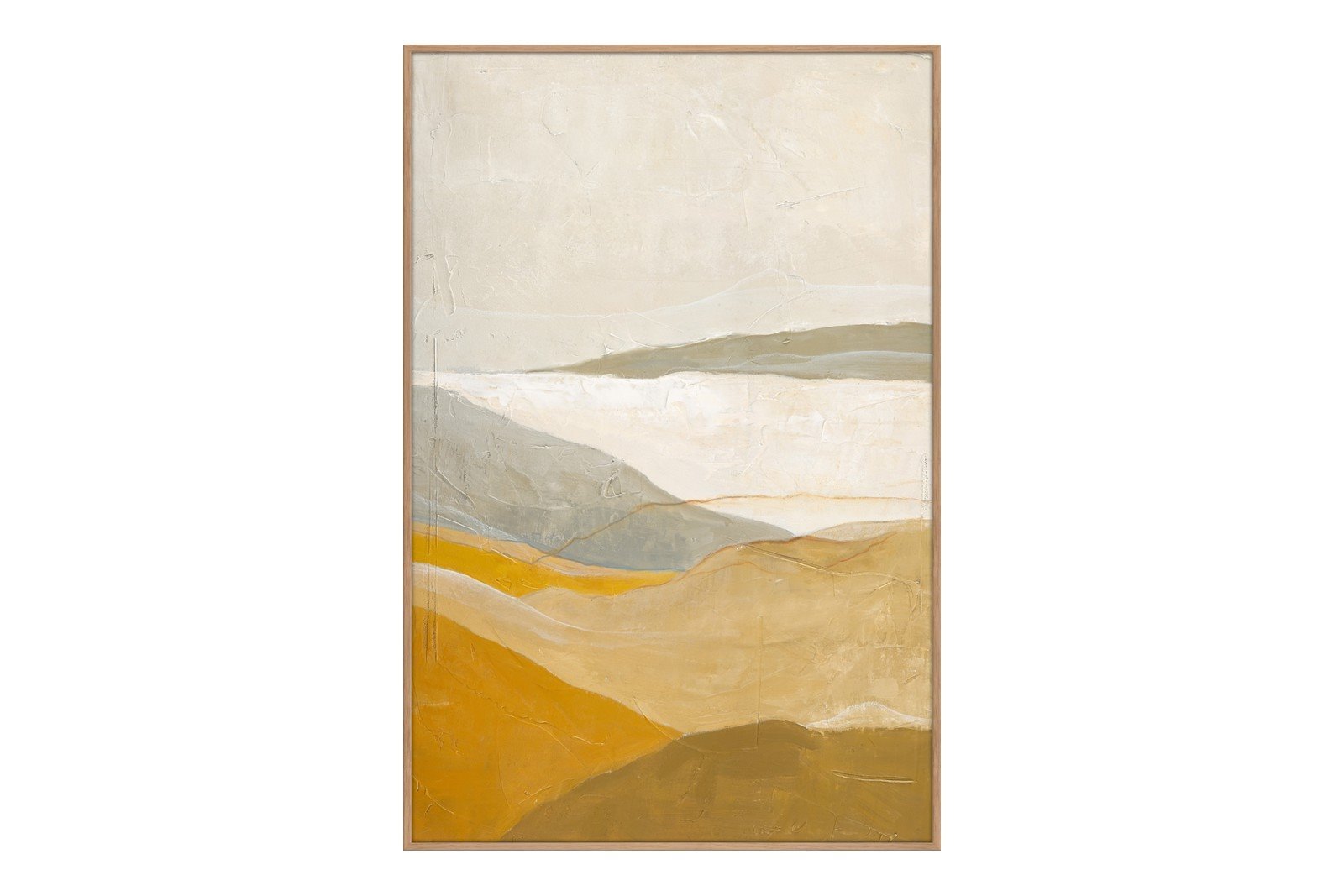 Yellow Field 100x150 cm Oak Frame