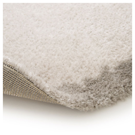 Tapis rond en matière douce recyclée - creamy - beige et crème - ø 160 cm