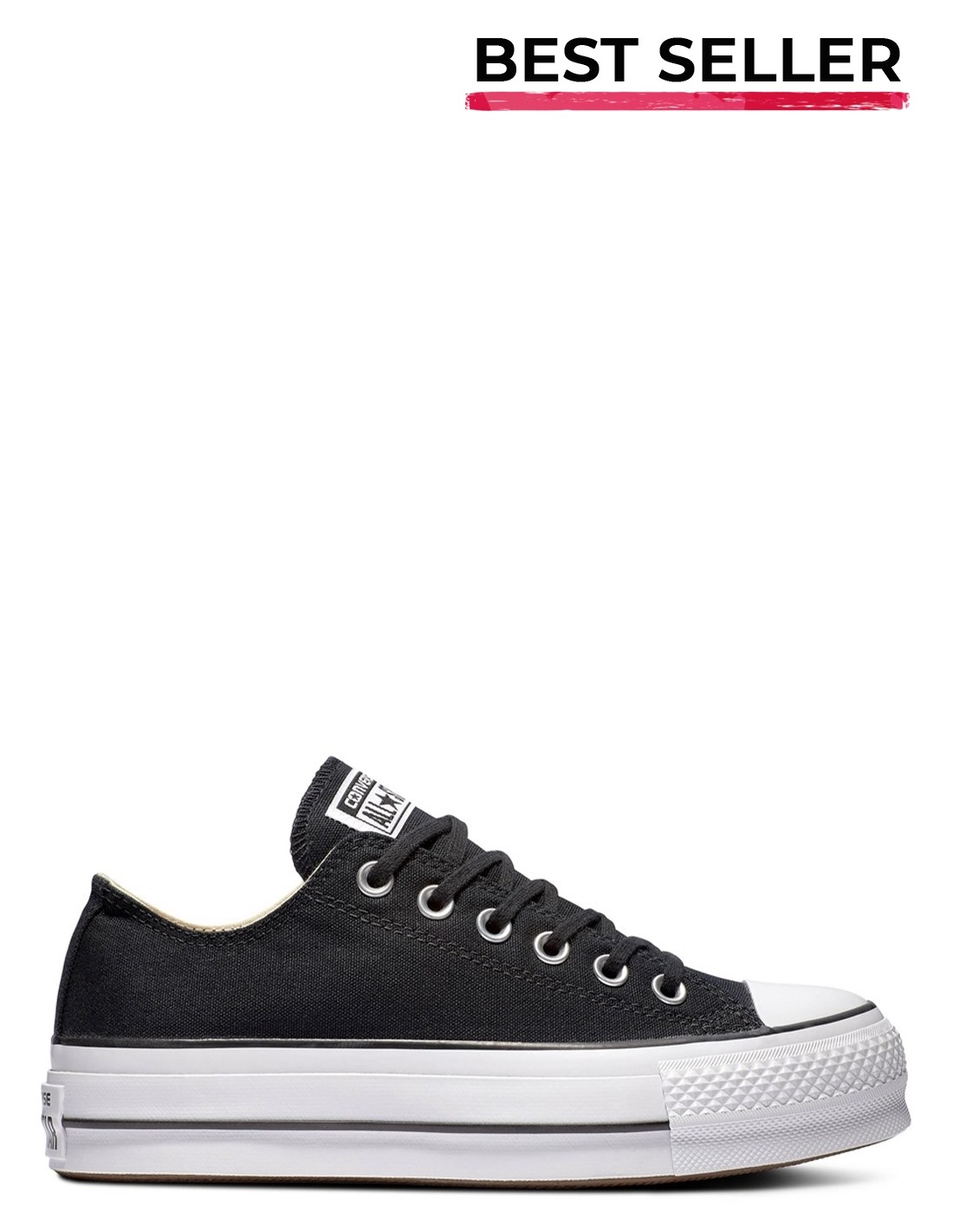 converse sneakers compensées basses femme ctas lift ox noir