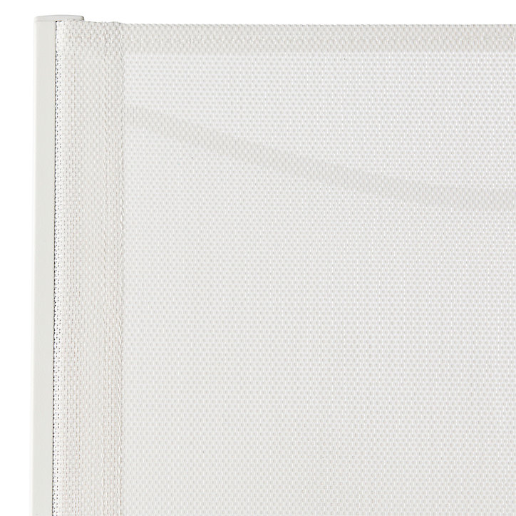 Fauteuil de jardin GoodHome Batz en aluminium et polyester - Coloris blanc éclatant - Hauteur 86 cm