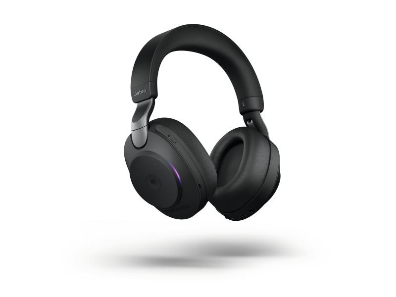 Jabra Headset Evolve2 85 Duo MS Schwarz, USB-C Jabra Blueooth Headset mit Active Noise Cancelling