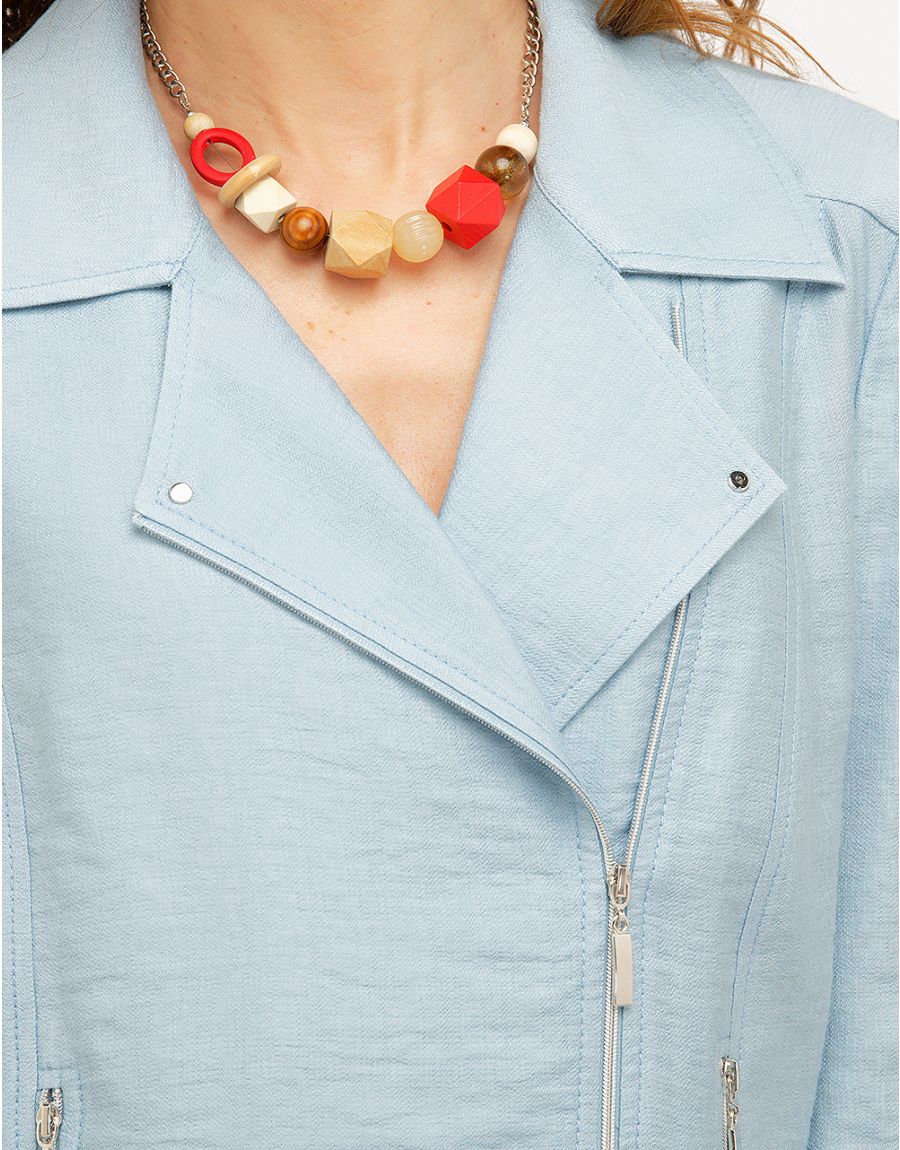 Veste chic bleu ciel