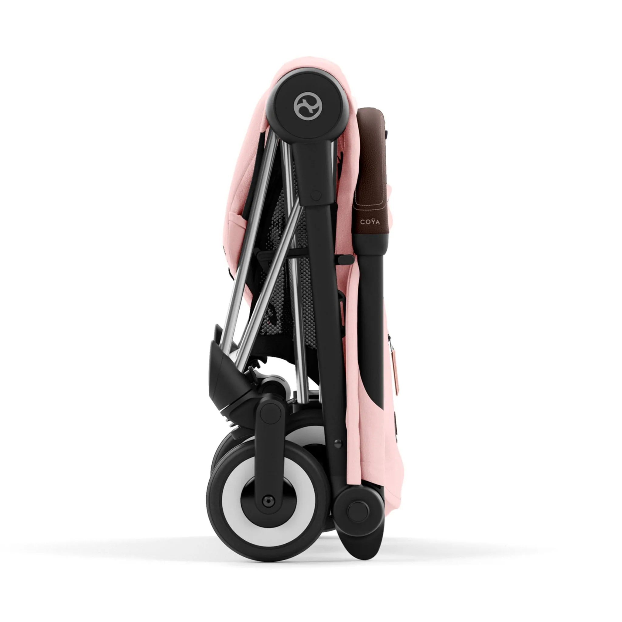 Cybex Poussette Coya - Cadre chromé avec siège rose pêche