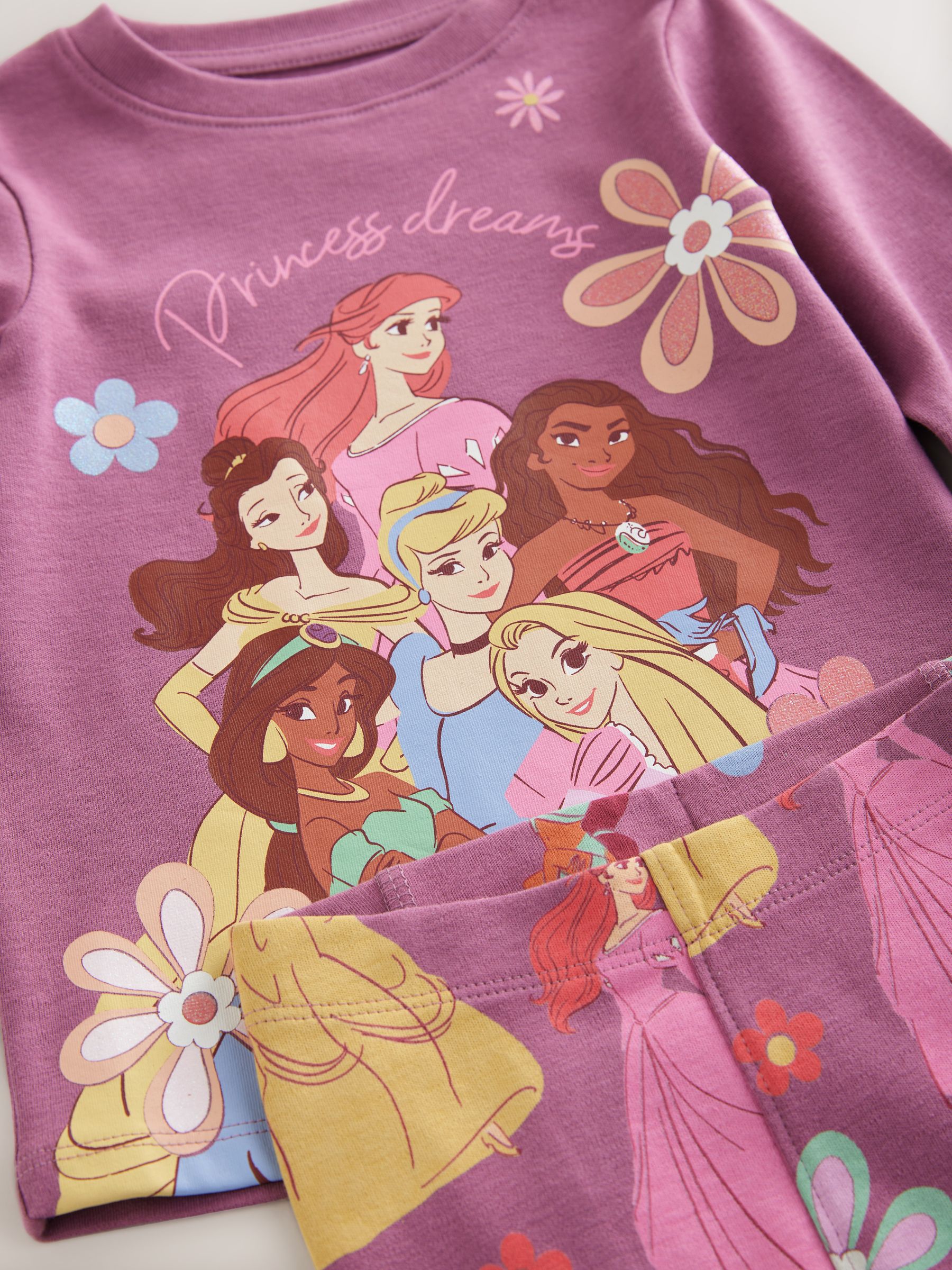 Paars - Disney Princess Snuggle Pyjamas (9mths-10yrs)