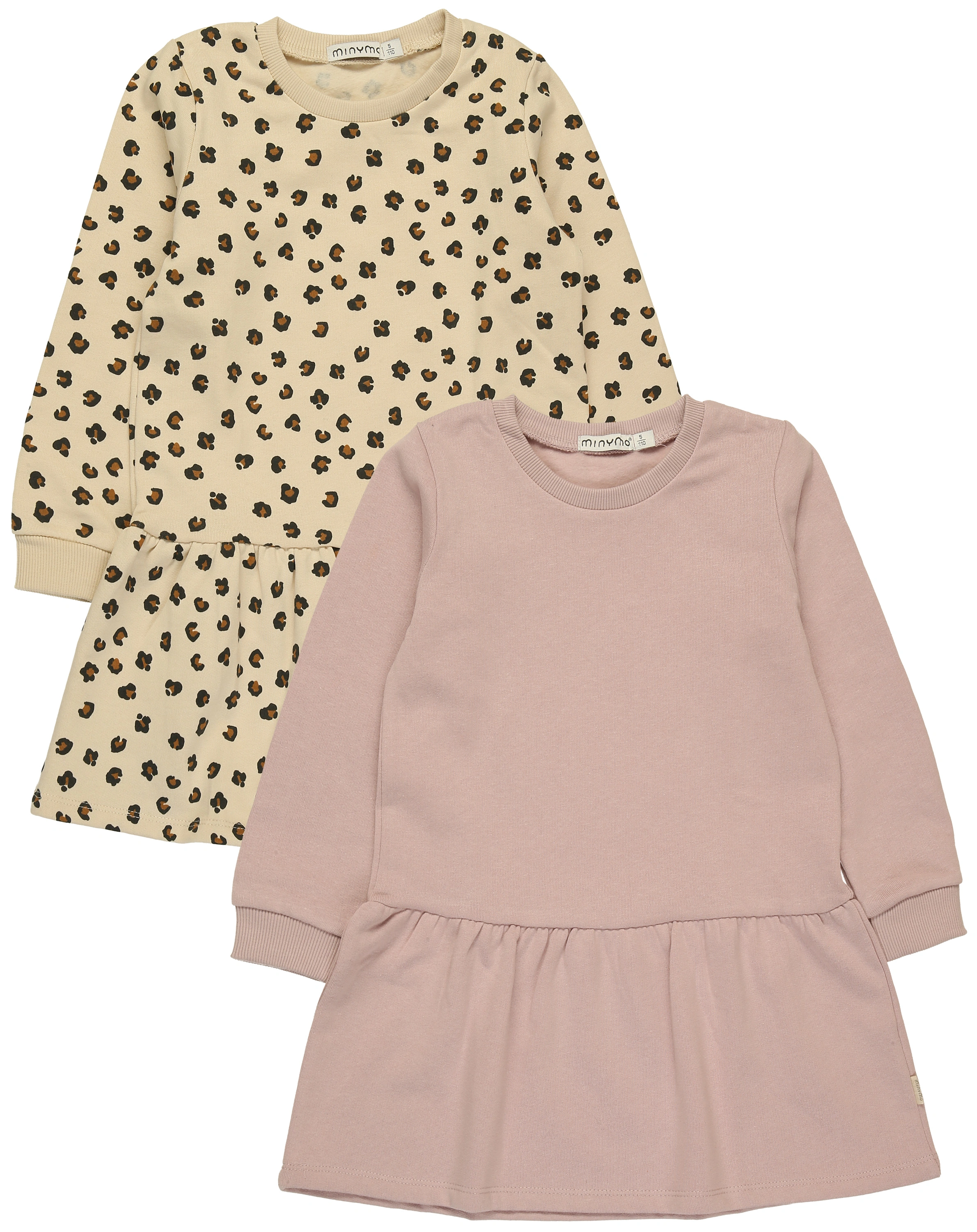 Sweat-Kleid BASIC 2er Pack in violet ice