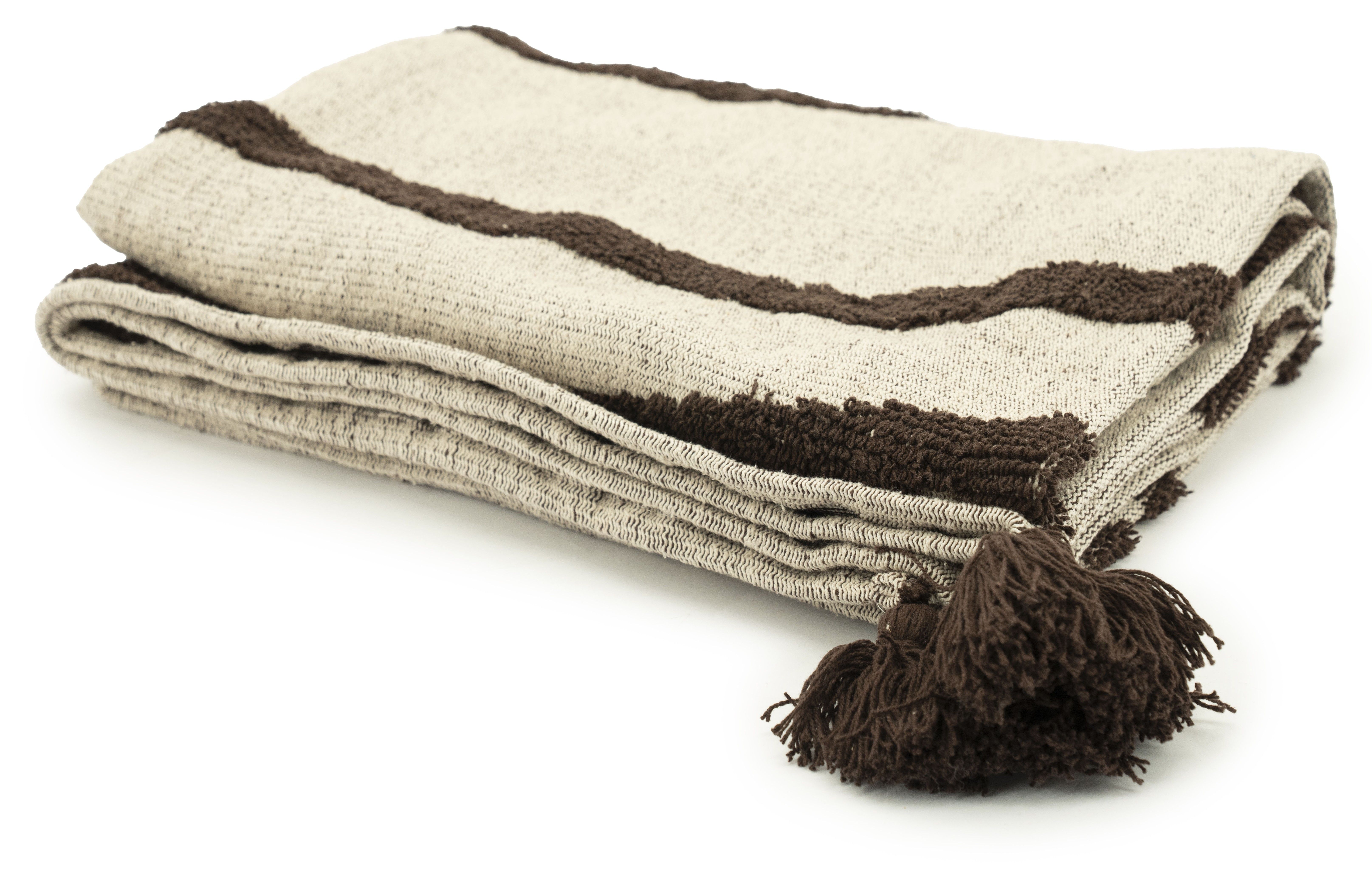 Plaid 250137 dark brown Majani B170 x D130 cm