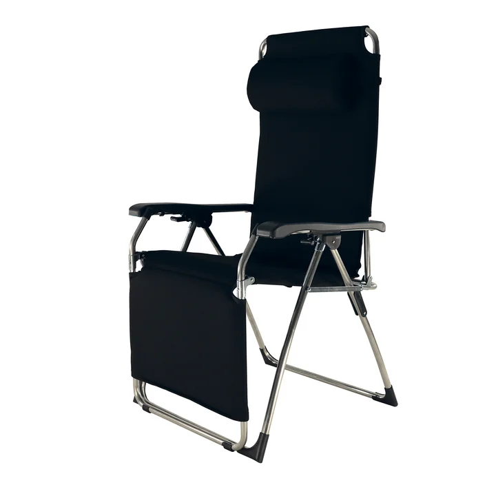 Fiam - Amida Soft Relaxliege, Aluminium / schwarz