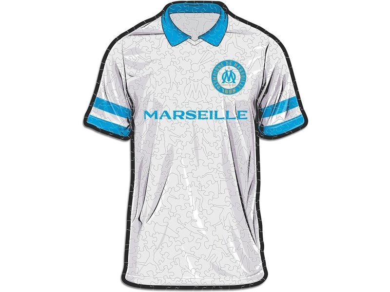 Iconic Puzzle Olympique Marseille – Trikot Offizielles Holzpuzzle, Grösse M