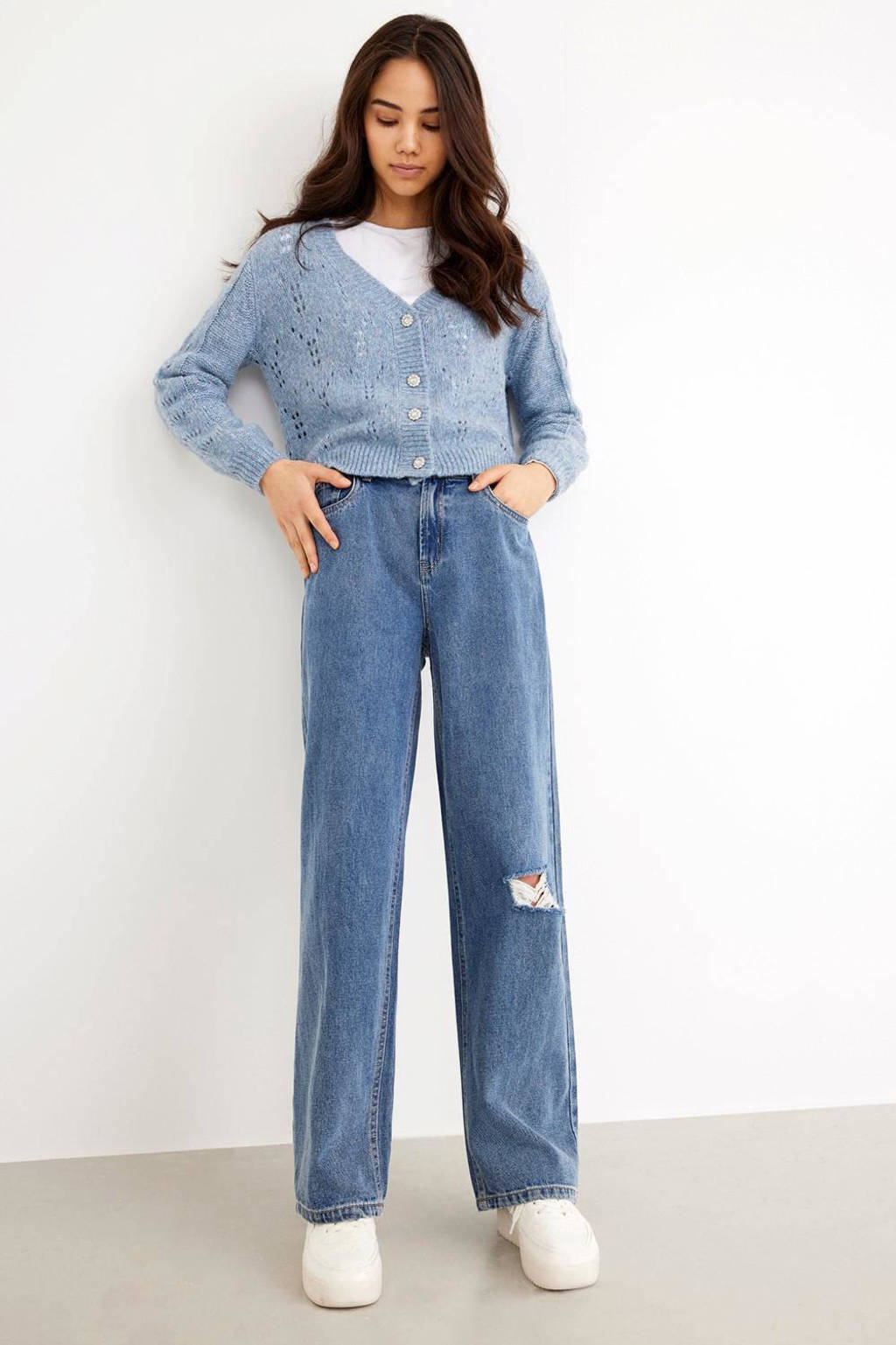 LMTD wide leg jeans NLFNOIZZA stonewashed