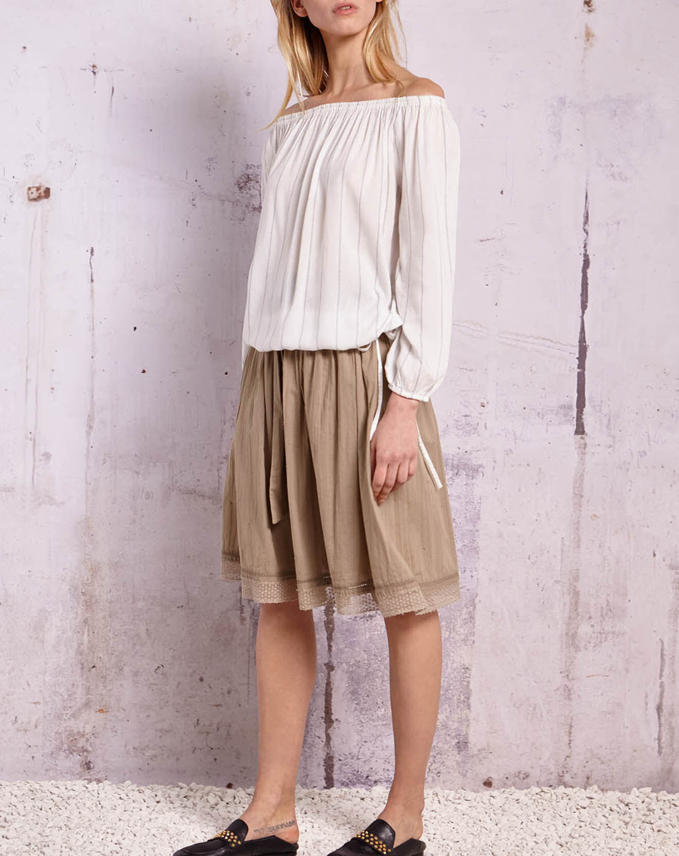 Swildens Blouse Qasta blanc/bleu