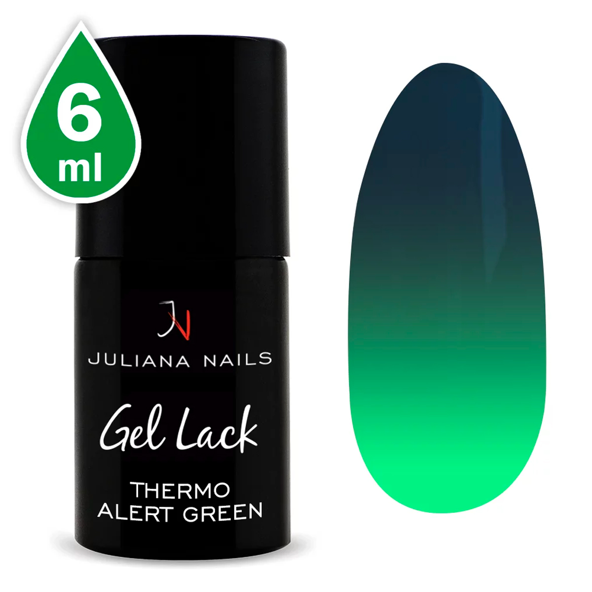 Vernis Semi-Permanent Juliana Nails Thermo Alert Green 6 ML