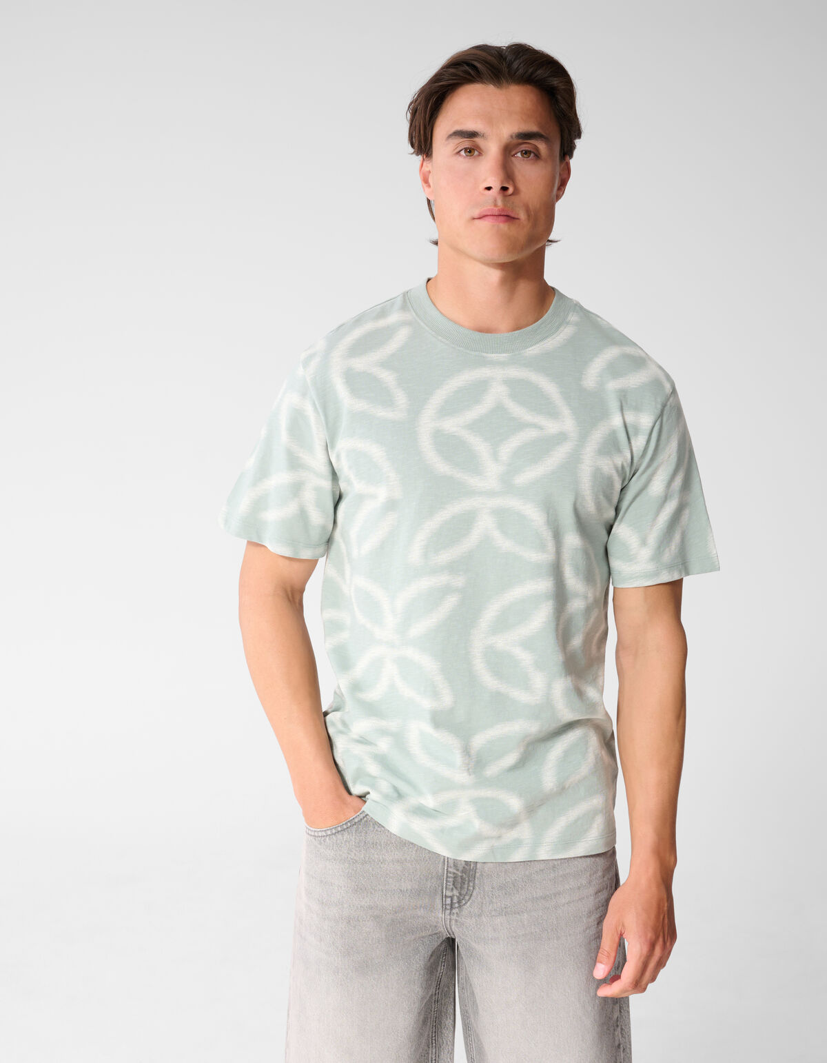 Blurred Logo T-shirt Lichtgroen