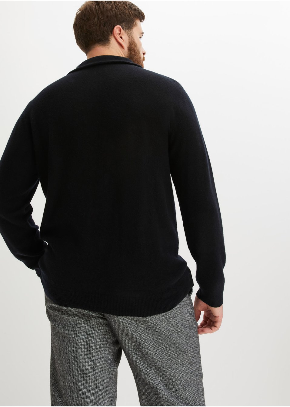 Pull en laine avec teneur en Good Cashmere Standard®, col camionneur