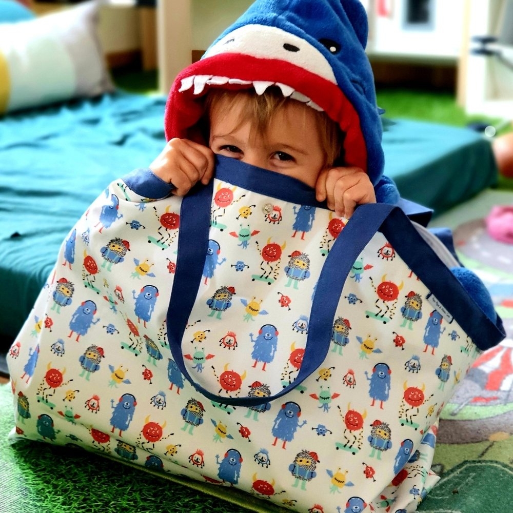 Grand Sac Cabas En Tissu Petits Monstres