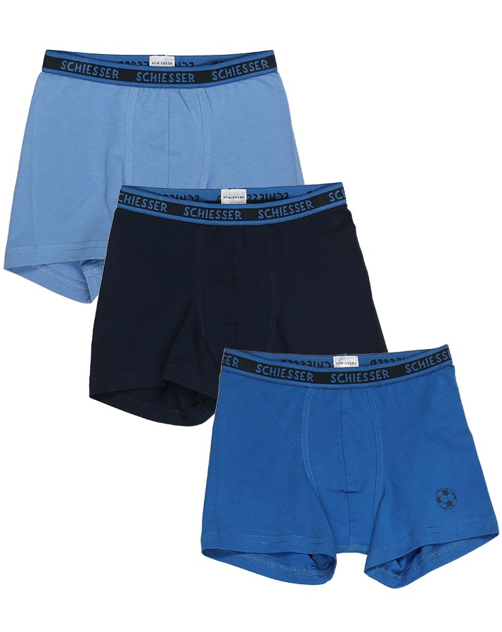 Boxershorts CLASSICS – FUßBALL 3er Pack in blau