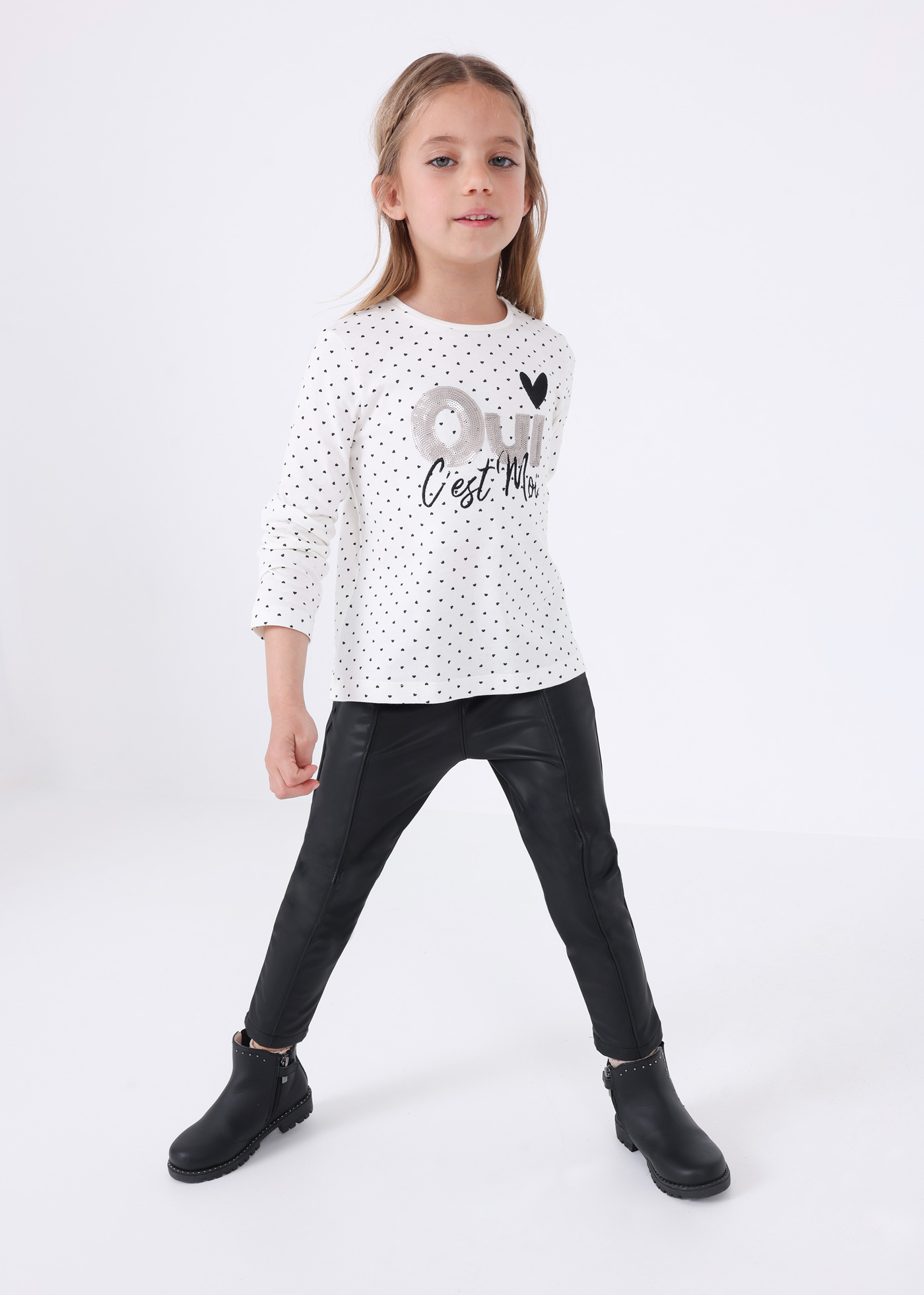 Leggings de couro sintético para meninas