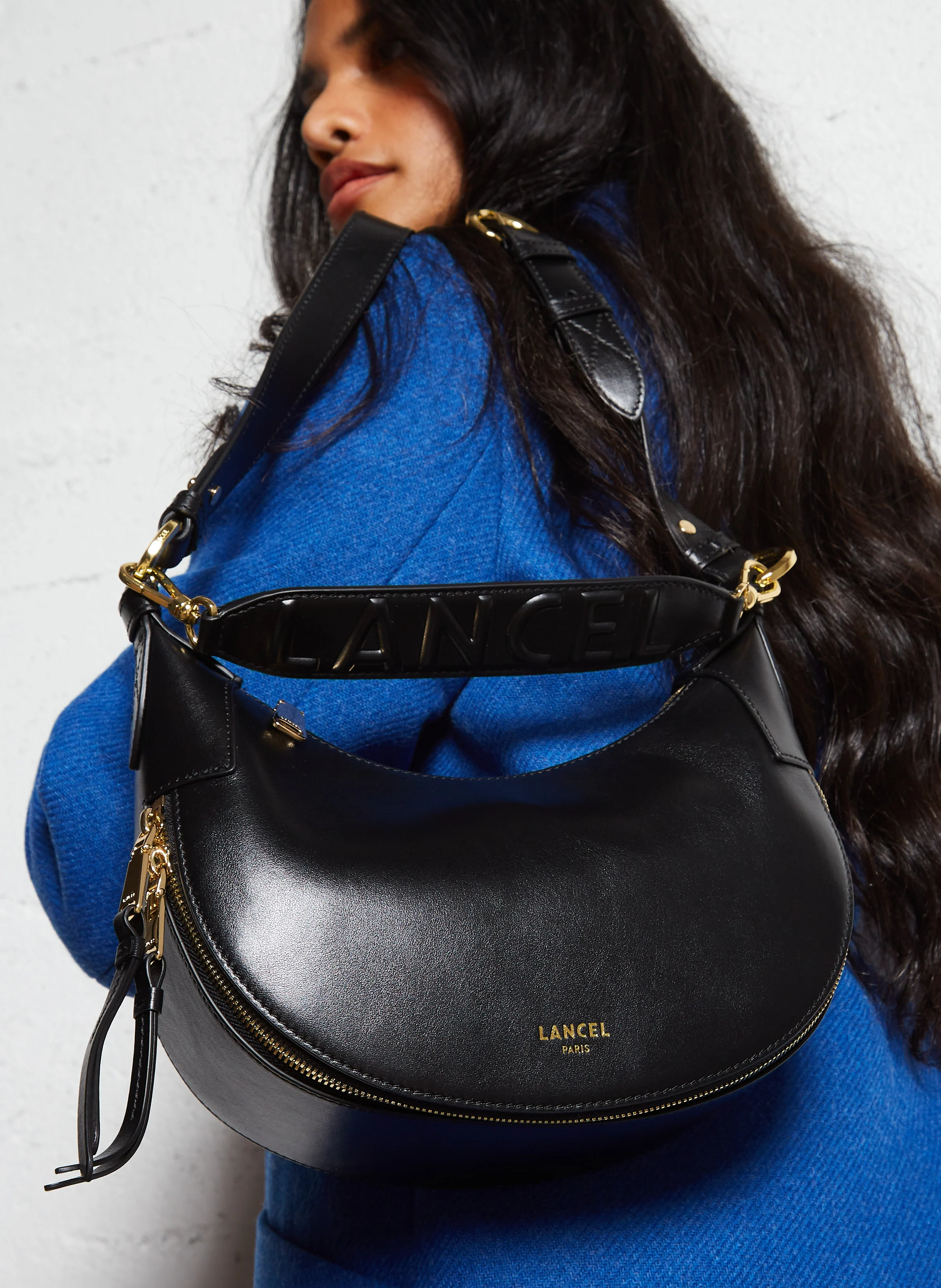 ORIGAMI S - Sac bandoulière en cuir | Noir