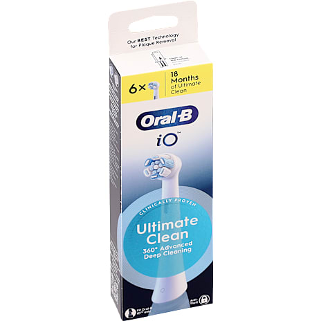 Oral-B iO Ultimate Clean tandbørstehoveder - 6-pak