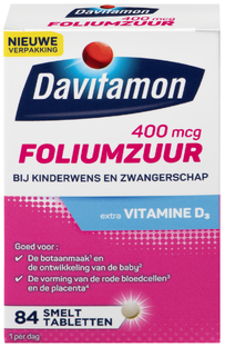 Davitamon Foliumzuur met Vitamine D3 Smelttabletten 84TB