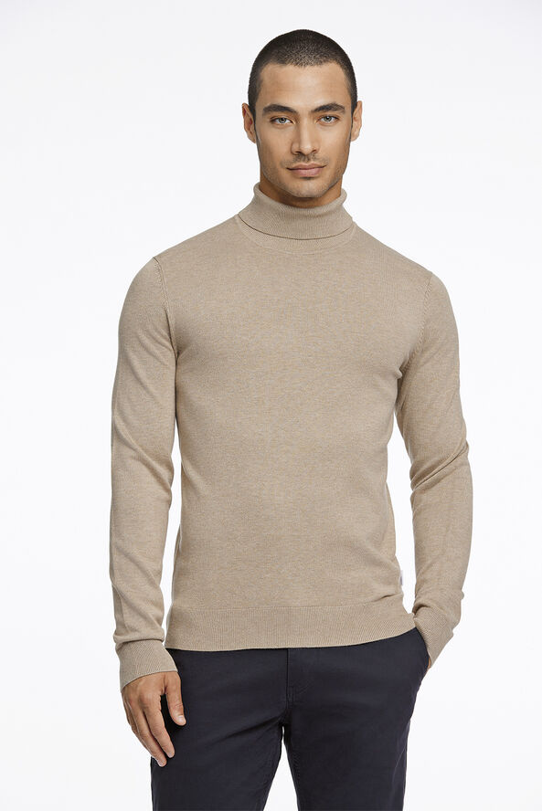 Lindbergh Ecovero L/S roll neck knit Sand mel