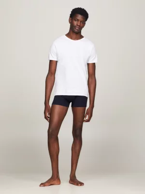 Pacote com 3 camisetas de algodão com decote em V