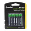 Oppladbare AA-batterier 4-pk 2500 mAh 1,2 V
