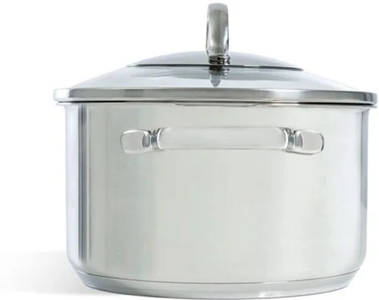 BK Essentials pannenset - RVS - 5 delig - met glazen deksels