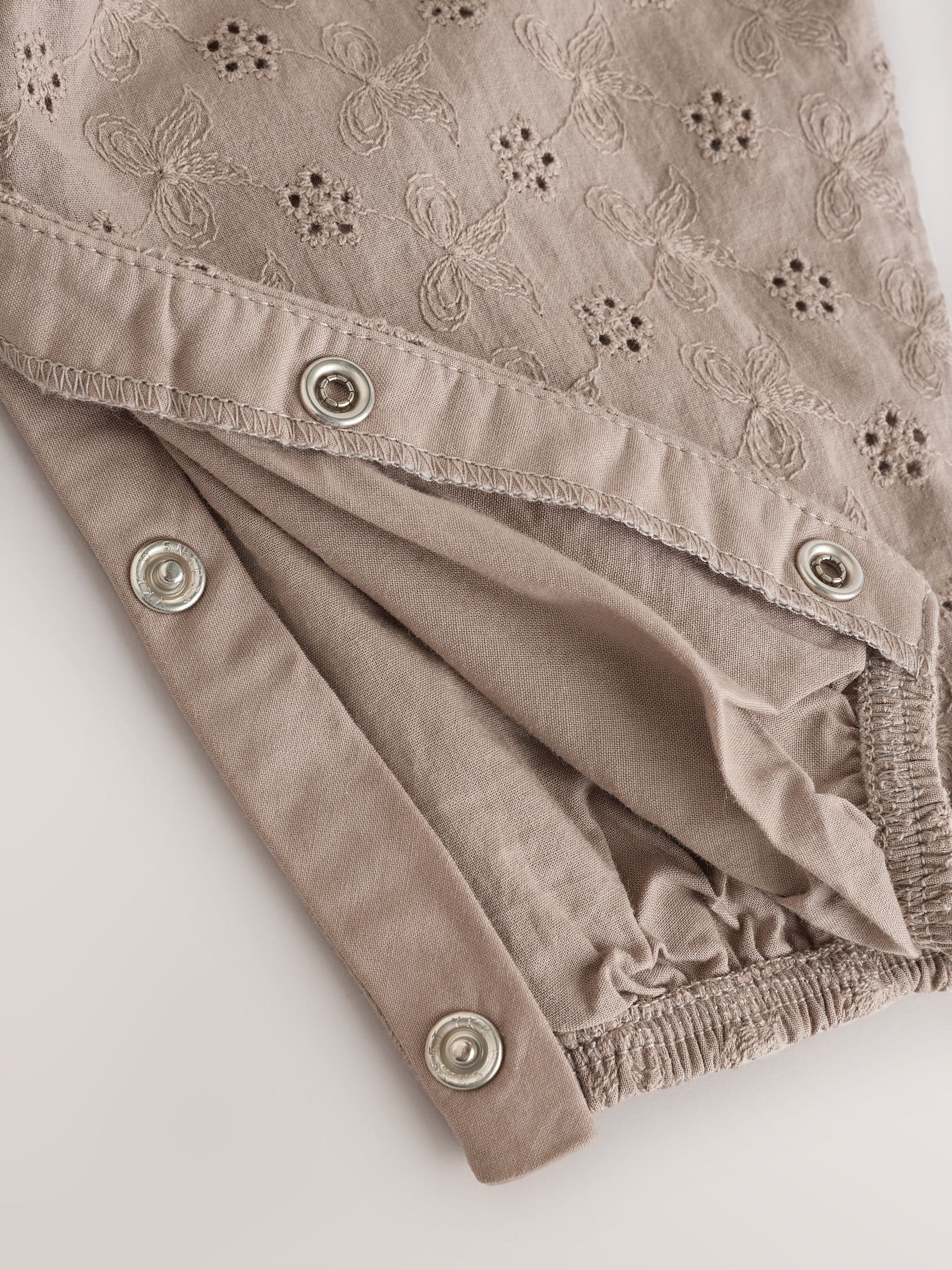 Naturel Broderie - Baby tuinbroek en bodysuit 2 -delige set (0mnd -2jr)