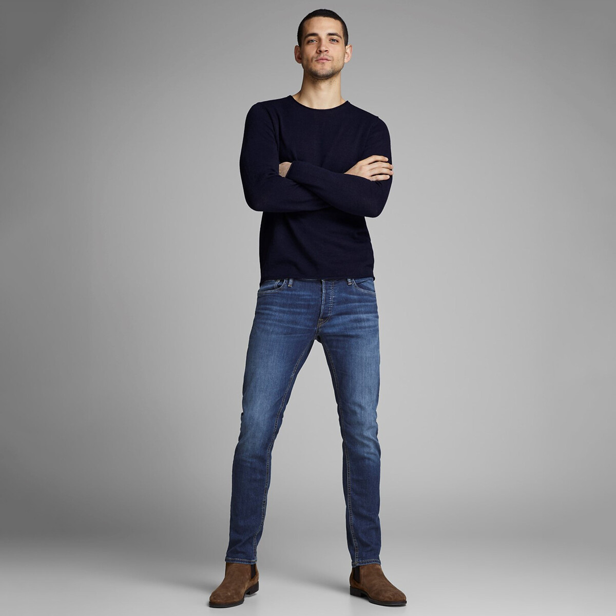 JACK & JONES<br>Calça jeans slim stretch Jjiglenn