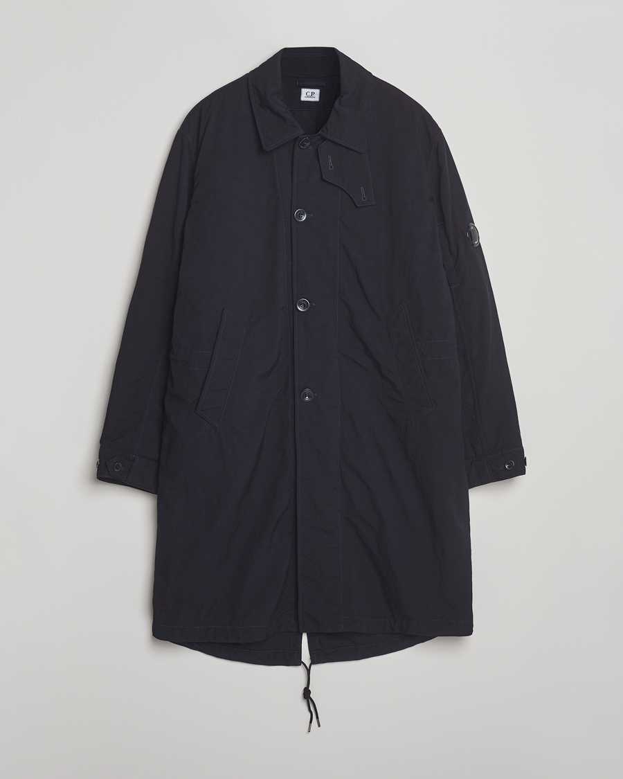 C.P. Company Twill Garment Dyed Lined Coat Navy