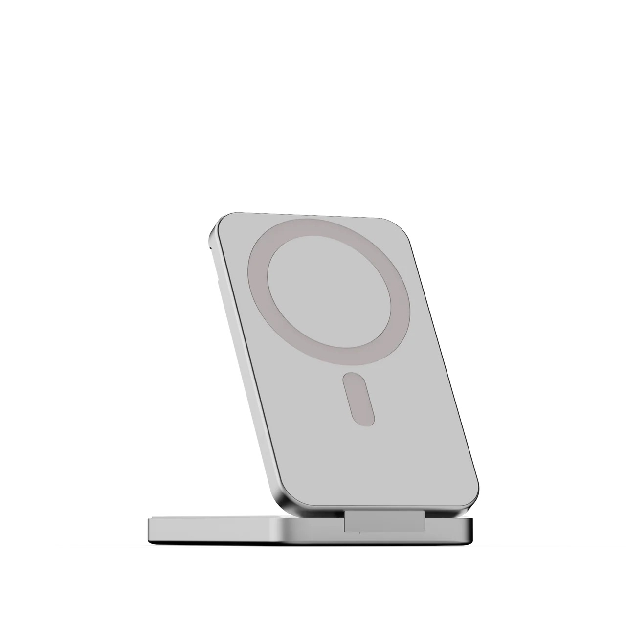 (20W) 8000mAh Magnetische MagSafe Powerbank USB C Power Delivery Ladegerät   Kickstand (LQWPS082) - Silber