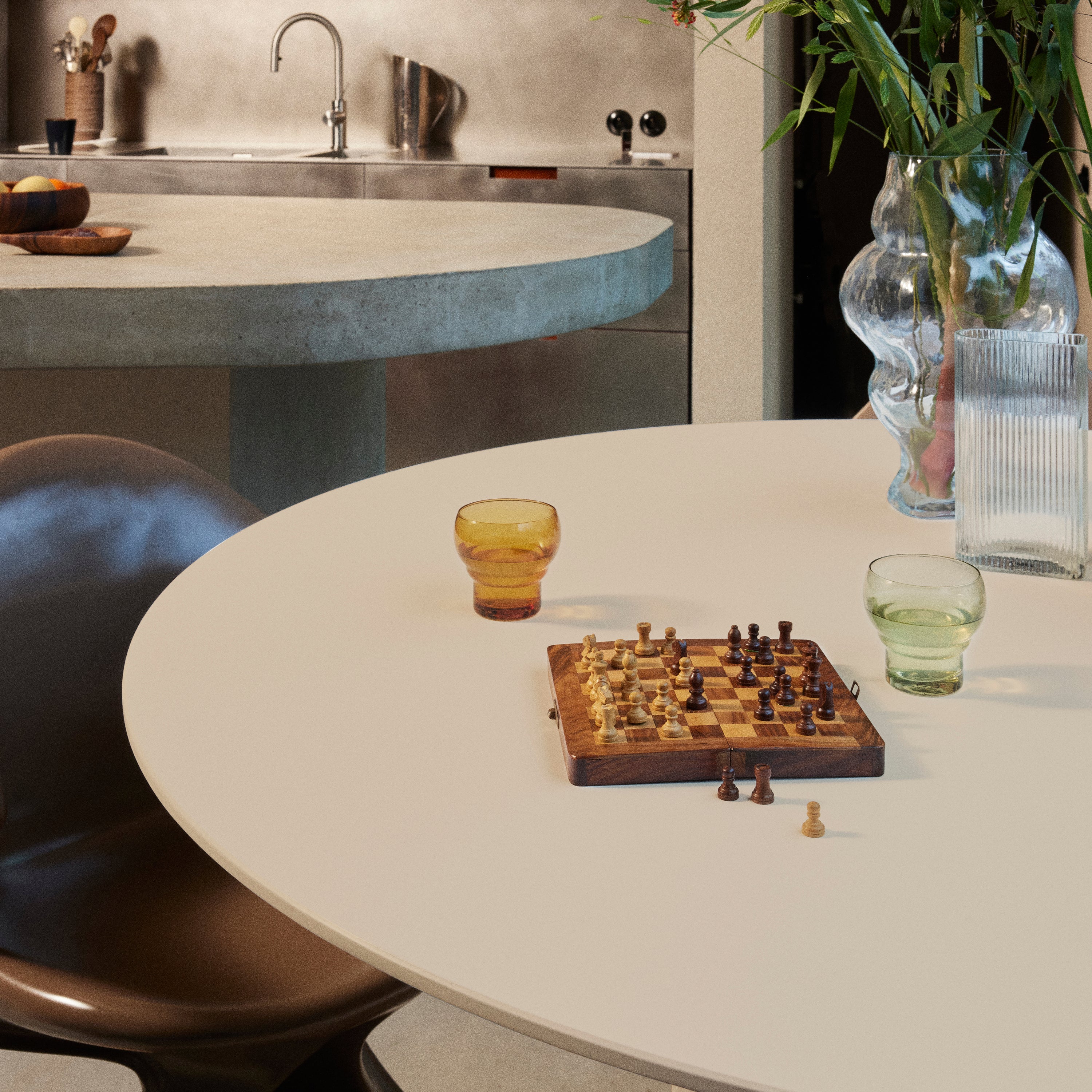 HKliving Pillar Eettafel - Ã 140 cm - Cream
