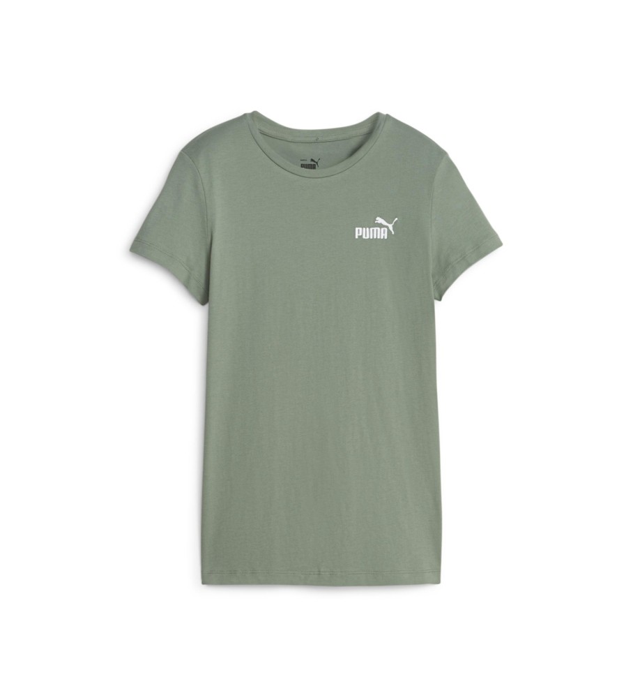 Camiseta Puma Essential+ com bordado verde