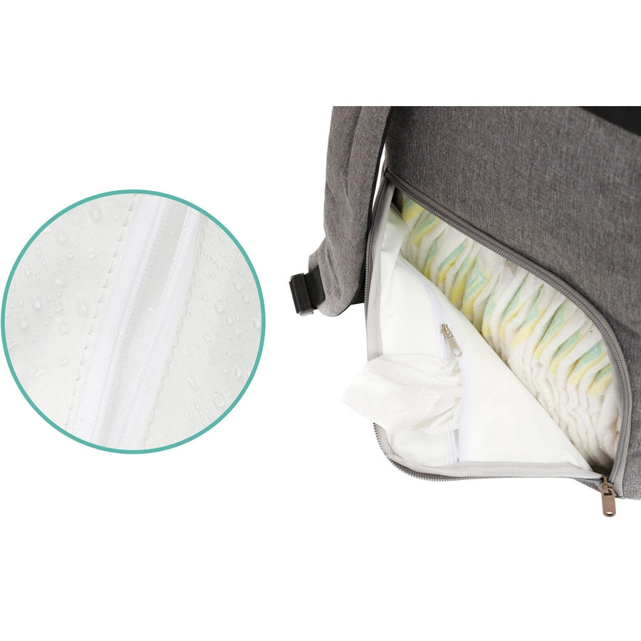 fillikid Wickelrucksack Rolltop Berlin Grau Melange