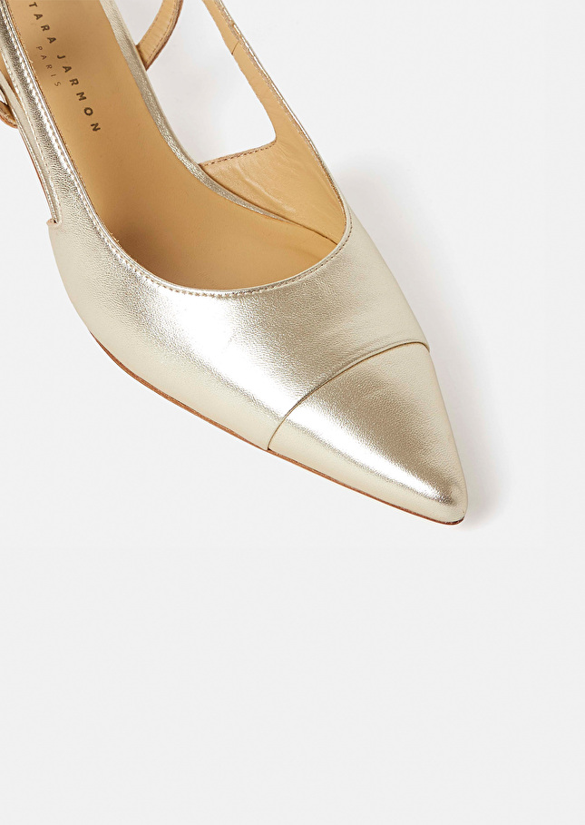 Escarpins Kaiadorés en cuir métallique