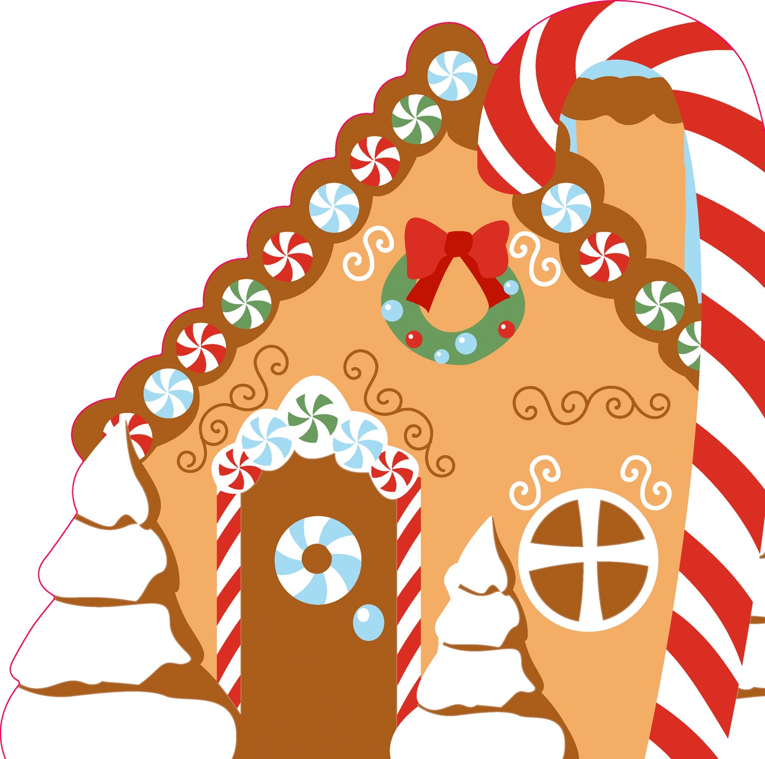 Paper + Design servet Cookie House wit 33 x 33 cm 12 stuks