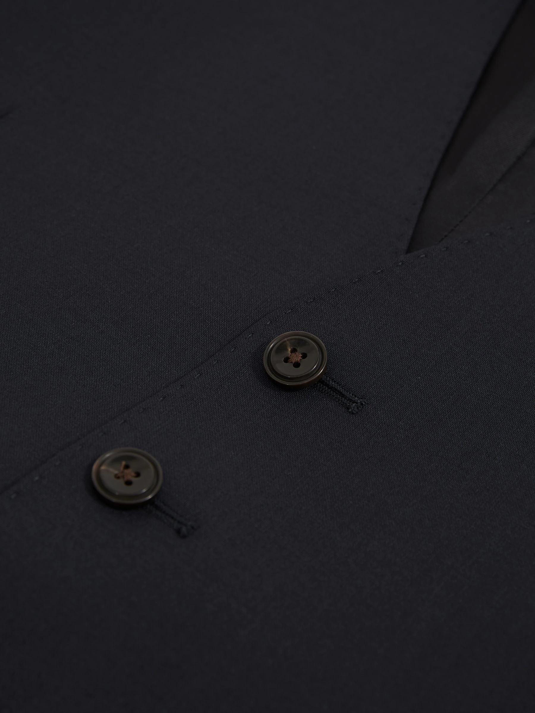 Marineblauw - Reiss Promise Wool-Blend Slim-Fit Waistcoat