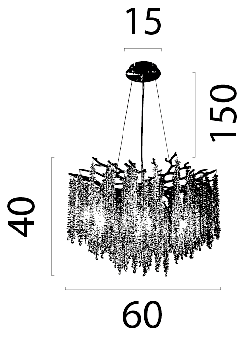 Hanglamp 2450-02-60 Baroc ⌀60  cm