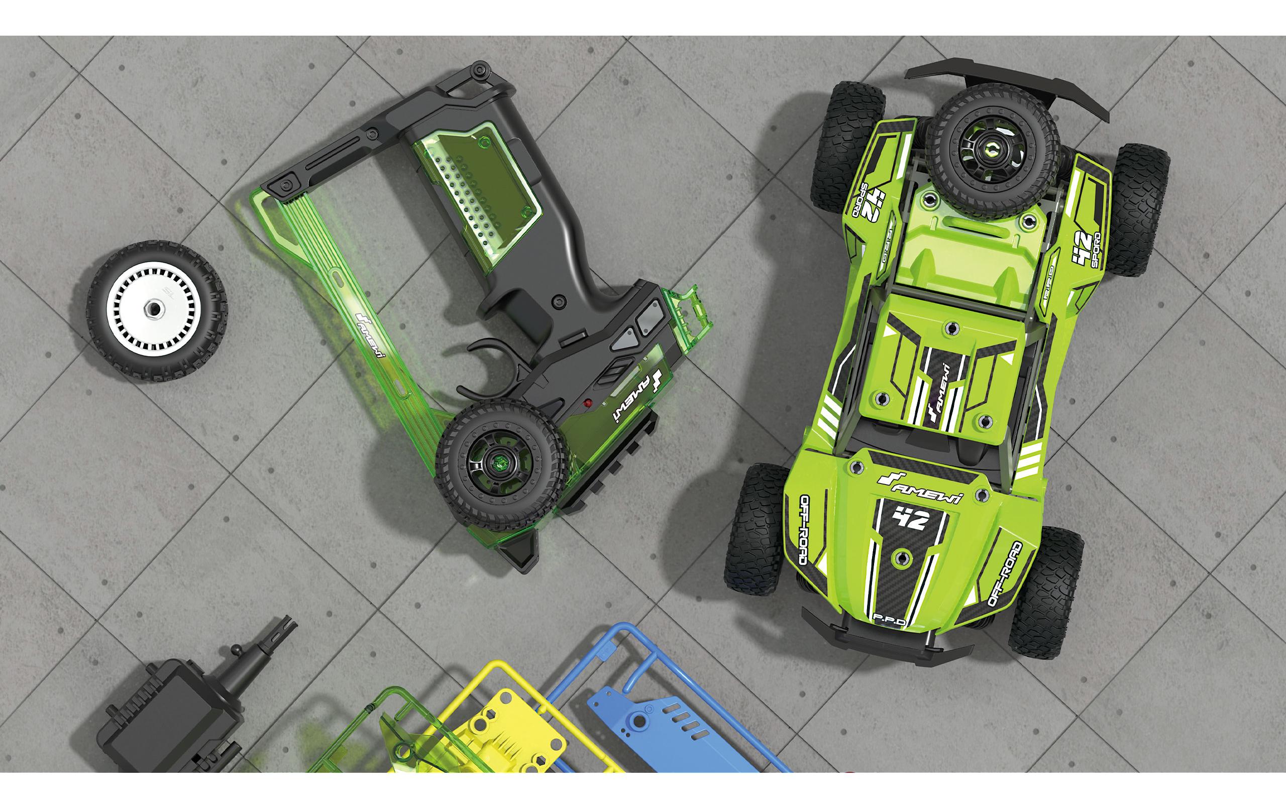 Buggy CoolRC DIY Frog 2WD Bausatz, 1:18Kleiner RC Buggy zum selber zusammenbauen