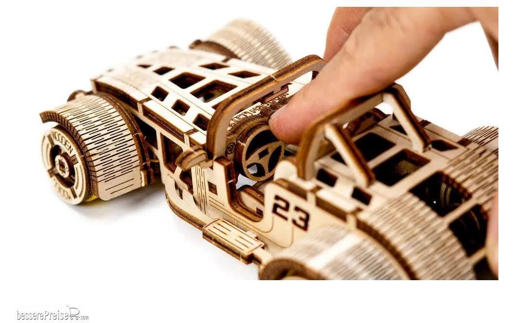 Tiny Adventures Roadster HolzbausatzMaschine mit Gummibandmotor