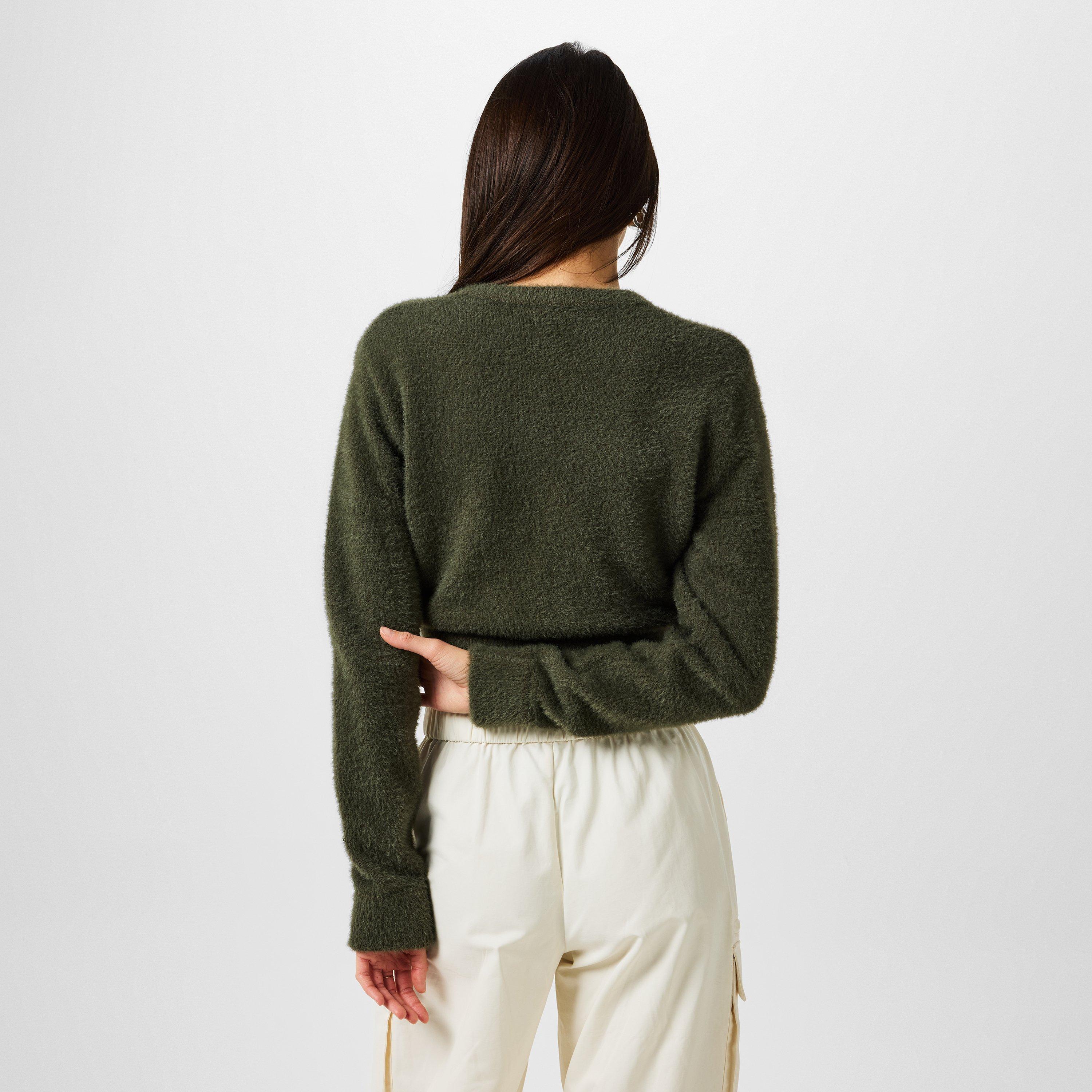 Jack Wills JW Knit Jacquard Cropped Sweatshirt