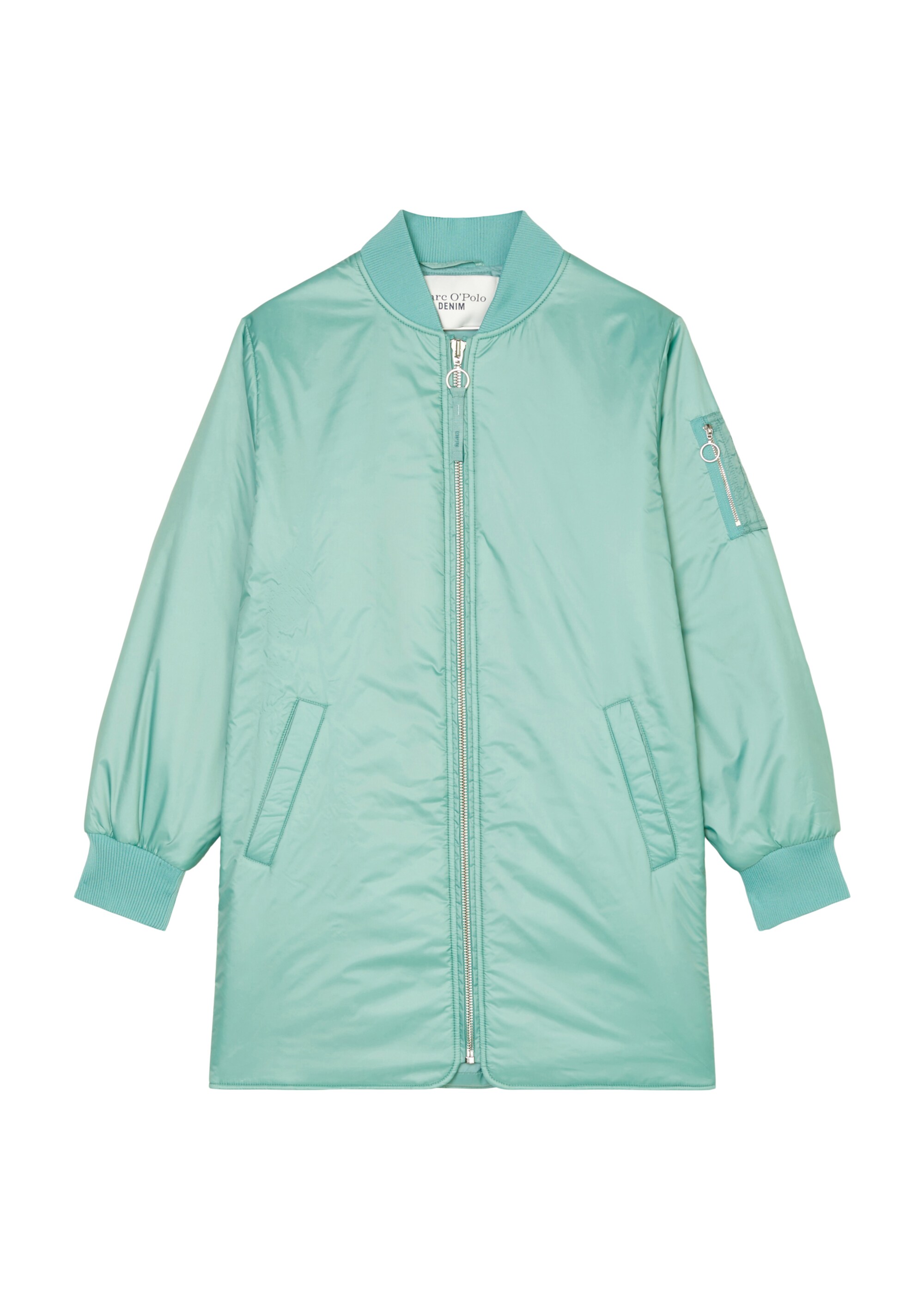 Wattierte Long-Jacke regularim Aviator-Stil