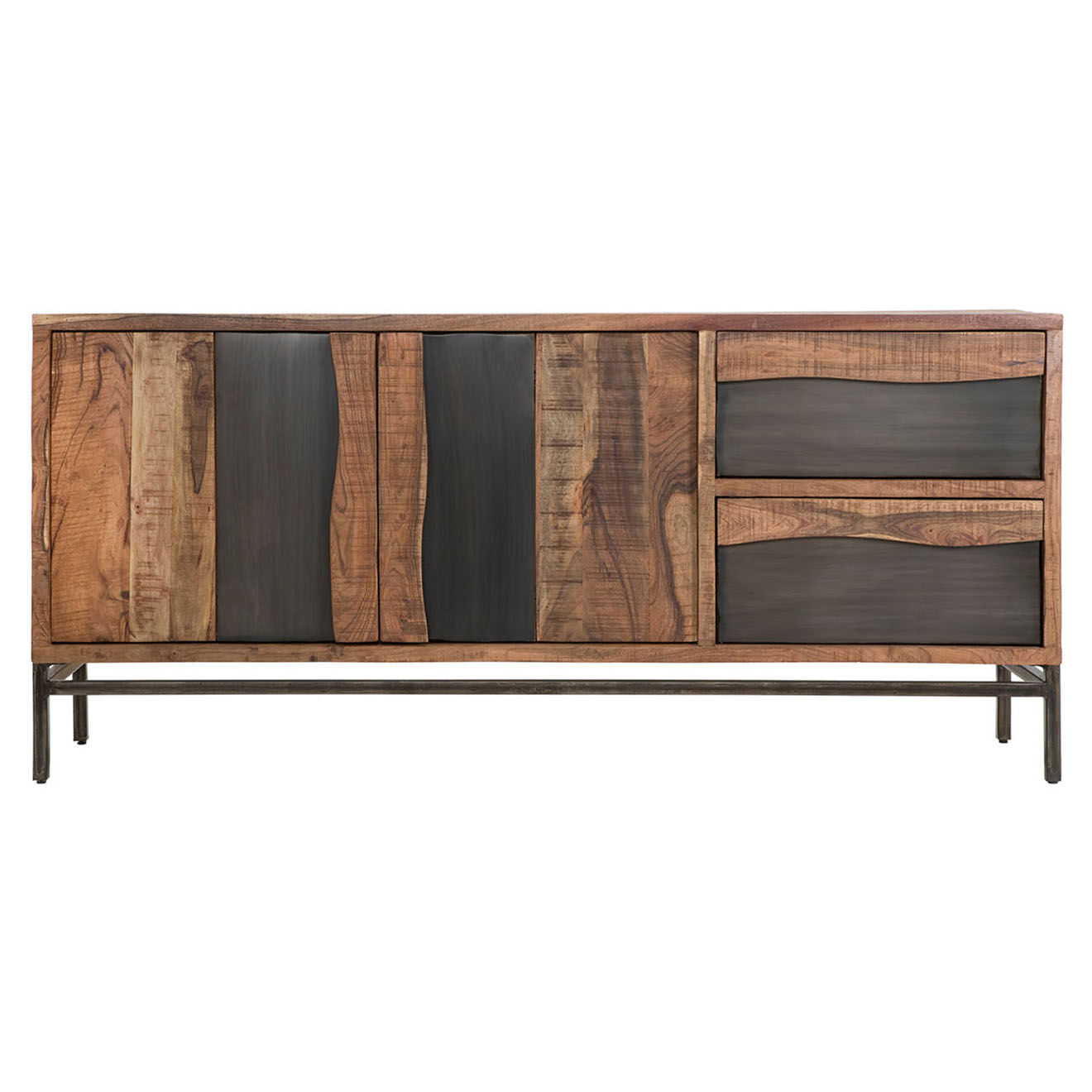 Mauro Ferretti Meuble de rangement Yellowstone  marron/noir - 175x40x80 cm