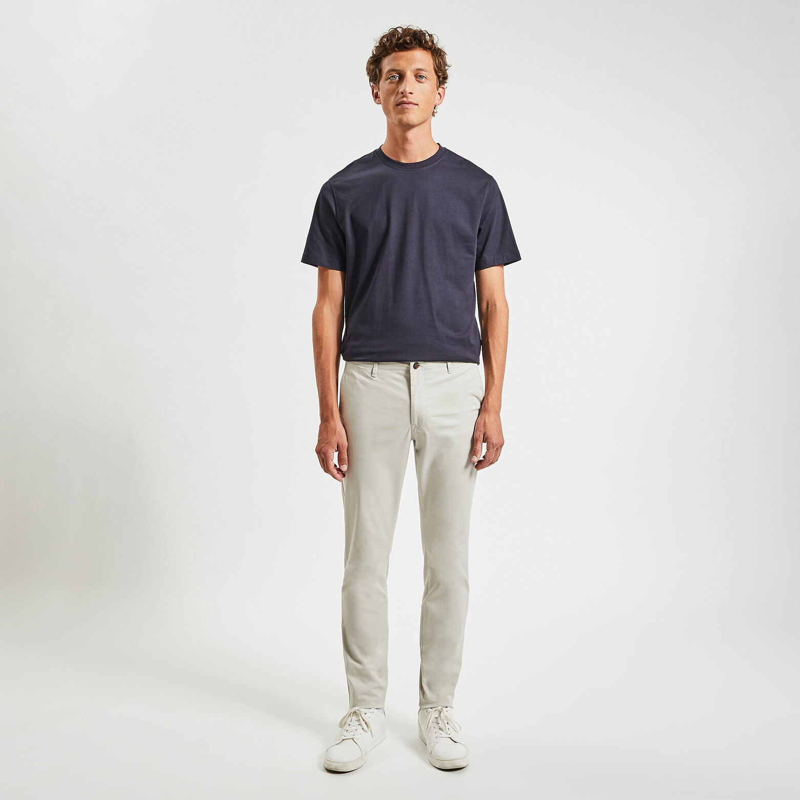 Pantalon chino slim 'le parfait by JULES' Ecru